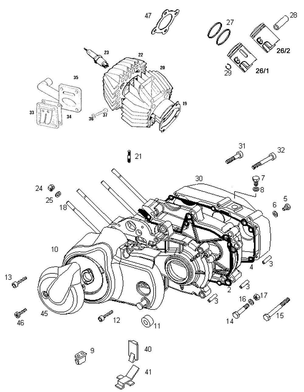 Kurbelgehäuse & Zylinder